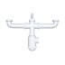 Sifon botella doble con toma Ø 40 mm 1"½ crearplast