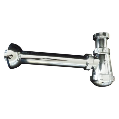 Sifon botella extensible laton cromado con alargadera y plafon Ø 32 mm 1" ½" crearplast