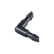 Codo microtubo 20 uds Ø 4 mm negro caudal