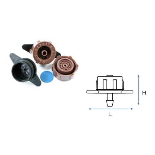 Gotero desmontable autocompensante key-orvel 25 u 8 l/h caudal