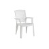 Sillon resina apilable metal blanco shaf