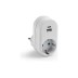 Adaptador frontal 1 toma 2 USB a+c blanco 16A 250V Famatel