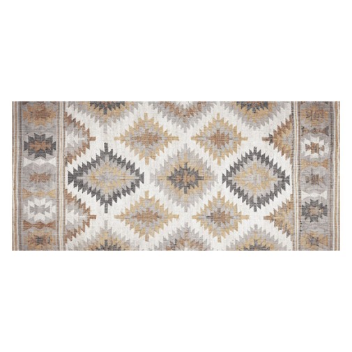Alfombra vinilica estampada kilim grises 50X110CM stor planet