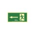 Señal evacuación flecha izquierda PVC 1MM clase a vision 10M normaluz