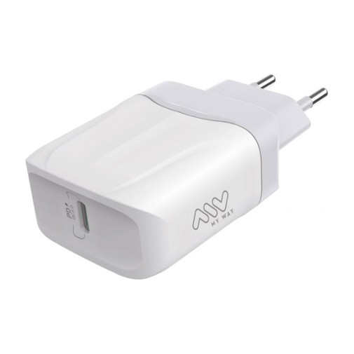 Cargador tipo c pd 20W blanco myway