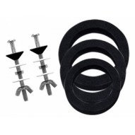 Juntas cisterna baja caucho+tornillos inox. inodoro KJ2 fominaya