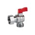 Valvula escuadra caldera termo 3/4" m-h maneta roja genebre