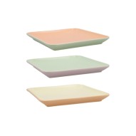 Bandeja porcelana cuadrada vitamina qd 21 x 21 cm surtida quid