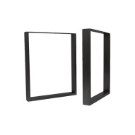 Pata de mesa cuadrada 710X580MM (2 unidades) negra mate monllor