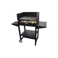 Barbacoa carbon-leña rectangular con refrectario H101 x 125 x 58 cm imex el zorro