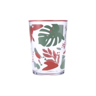 Vaso alto vidrio kaleido decorado 51 cl verde lila
