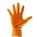 Guante desechable nitrilo diamantado naranja 90 uds talla XL jbm