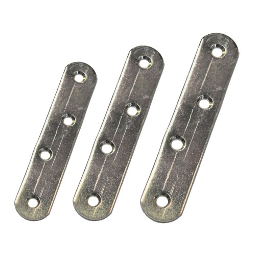Placa ensamble recto acero bicromatado 60X16MM 100UDS Micel