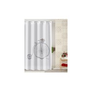 Cortina baño estampado bike 180 x 200 cm poliester atenas