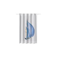 Cortina baño estampado velero 180 x 200 cm poliester atenas