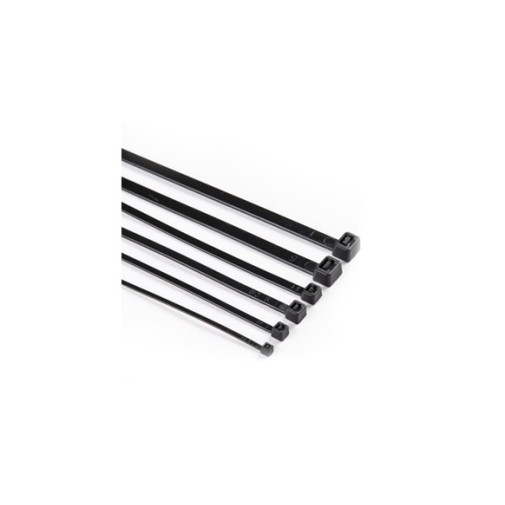 Brida nilon dentada negra 3,6 x 370 mm 100 uds ironside