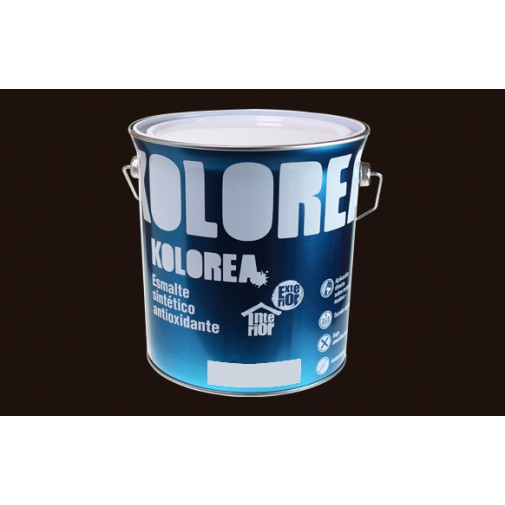 Esmalte sintetico antioxido satinado 4L negro kolorea