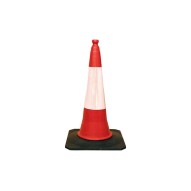 Cono señalización banda reflectante 75CM polietileno-caucho S21