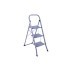 Taburete escalera praktico 3 peldaños gris ambit