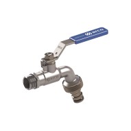 Grifo curvo enchufe rapido 15MM palanca 1/2 x 3/4 arco
