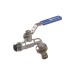 Grifo curvo enchufe rapido 15MM palanca 1/2 x 3/4 arco