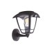 Aplique solar negro retro LED IP44 sensor de movimiento bombilla 400 lm 3000K incluida xanlite