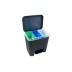 Cubo con pedal ecologico con divisiones 45 l antracita denox