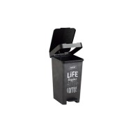 Cubo con pedal smart 25L reciclaje deco PIZARRA-26X36X47CM Tatay