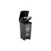 Cubo con pedal smart 25L reciclaje deco PIZARRA-26X36X47CM Tatay