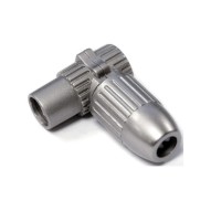 Conector antena coaxial hembra acodado metalico axil