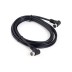 Cable antena conectores acodados 2,5M negro axil