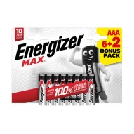 Pila alcalina max 1,5V LR03 aaa pack 6+2 energizer