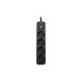Base multiple con interruptor negro 4 tomas 3MT arteconfort