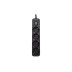 Base multiple con interruptor negro 4 tomas 3MT arteconfort