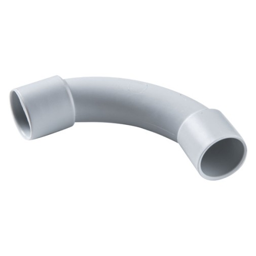 Curva rigida PVC gris 5 unid 90º 25MM tupersa