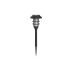 Baliza solar LED negra IP44 efecto llama xanlite