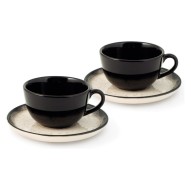 Taza te con plato stoneware 2 uds 20 cl marte h&h