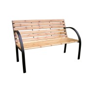 Banco jardin metalico madera 122X60X80CM import