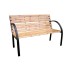 Banco jardin metalico madera 122X60X80CM import