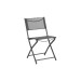 Silla plegable acero textilene gris antracita import