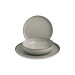 Vajilla 12 pzas porcelana pearl gris h&h