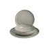 Vajilla 12 pzas porcelana pearl gris h&h