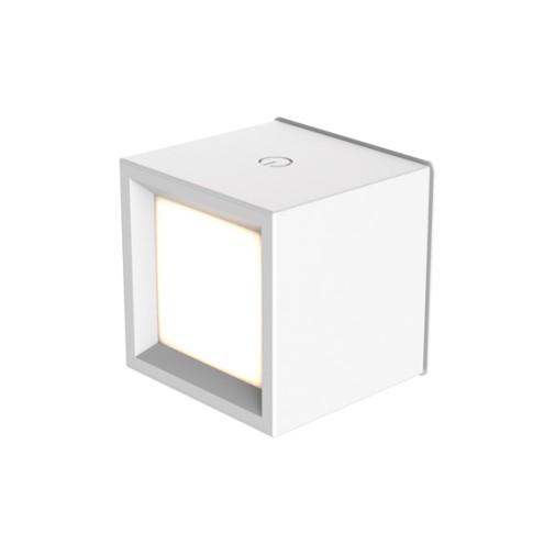 Lampara pared interior cuadrada inalambrico blanca box 8 300LM 3000K IP20 newgarden