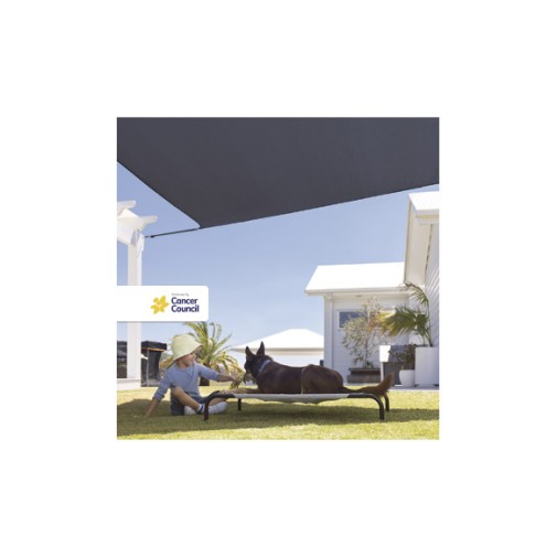 Toldo vela sombreo rectangular heatshield 180 gr 5 x 3 m antracita coolaroo