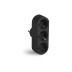 Adaptador frontal 3 tomas negro 16A 250V Famatel
