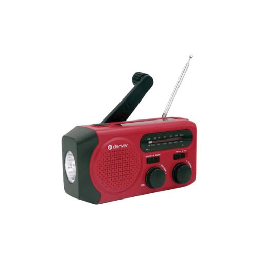 Radio linterna solar y dinamo crank 2000MAH denver