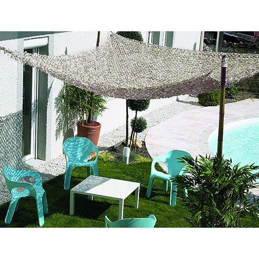 Toldo vela sombreo rectangular camuflaje 03X04M blanco roto Natuur
