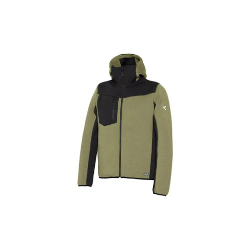 Sudadera con cremallera 330 gr fynor verde / negro talla m issaline
