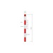 Poste rojo/blanco para base rellenable 850MM S21