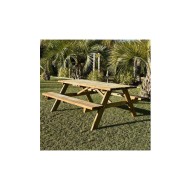 Mesa picnic clasica bancos abatibles 177X152X71cm faura